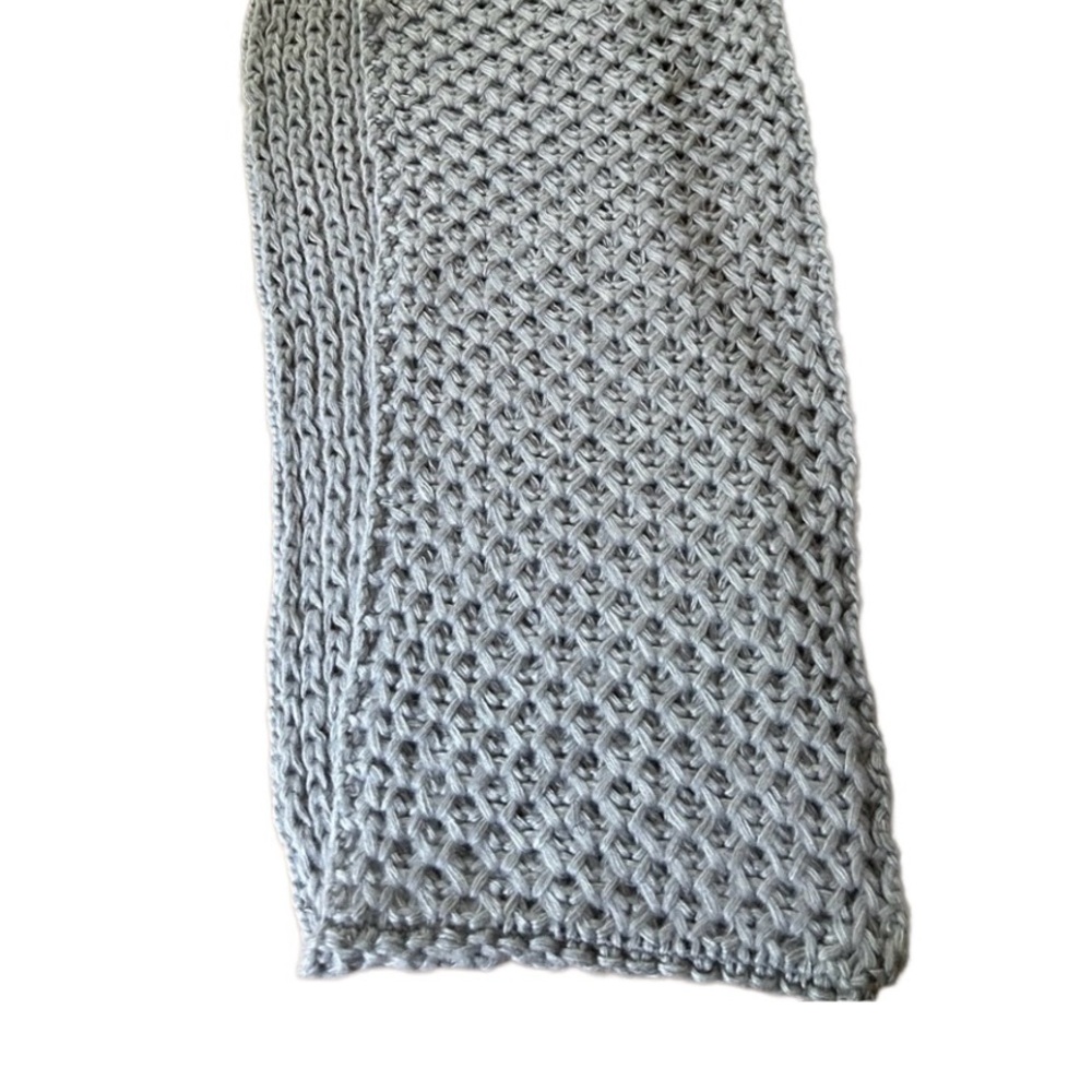 Light gray knit infinity scarf